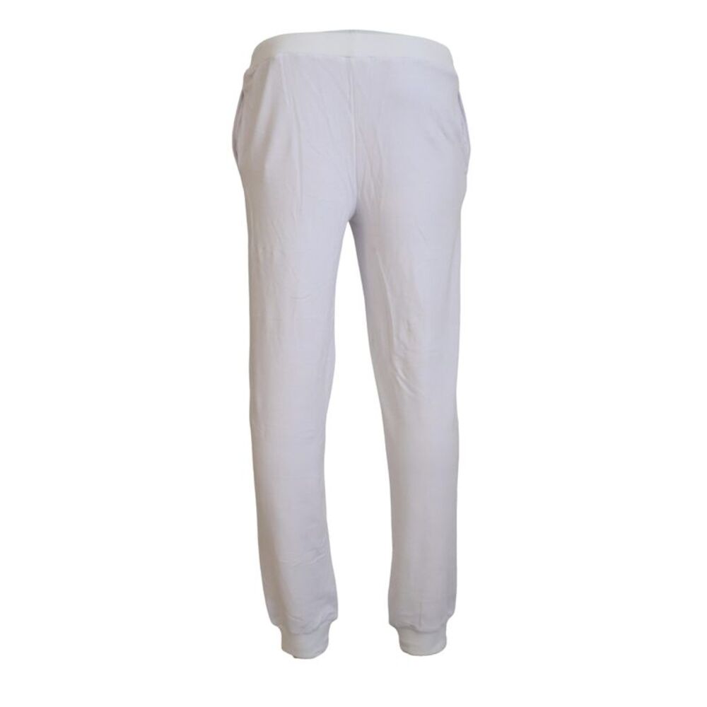 John Galliano White Cotton Logo Mens Jogger Men's Pants